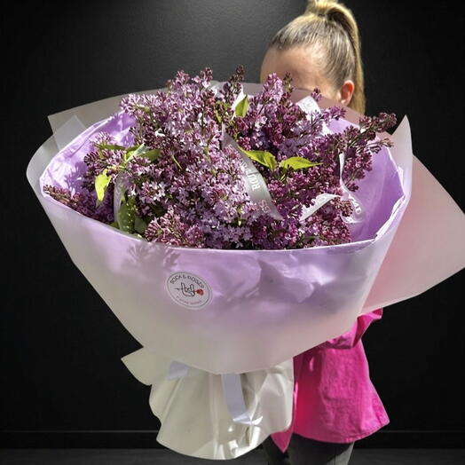 💜 Sueño de primavera: Ramo premium de lilas moradas