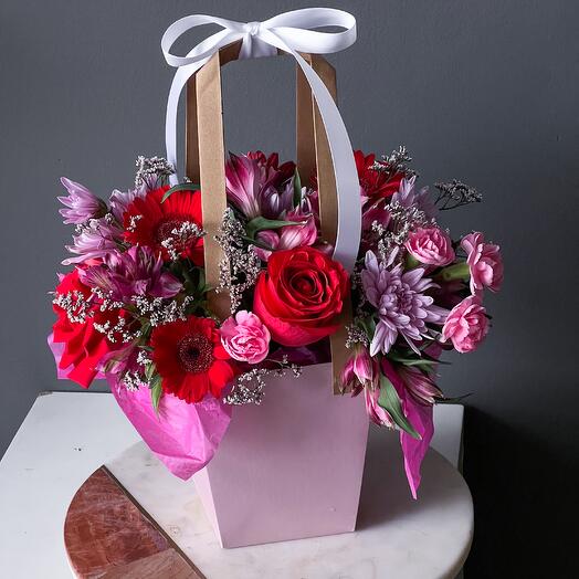 Flower Bag - Red