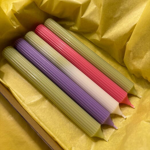 Set of 5 table candles