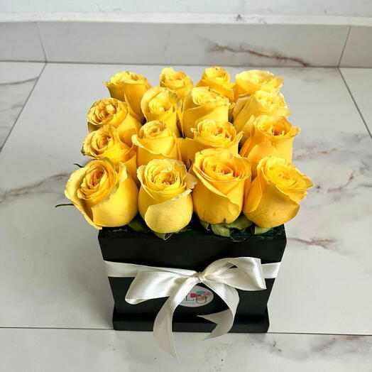 Caja de Rosas Amarillas