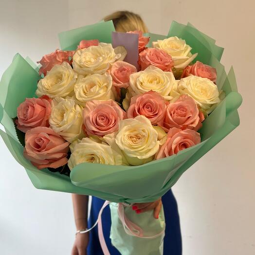 Bukiet mix ròż 21 sztuka