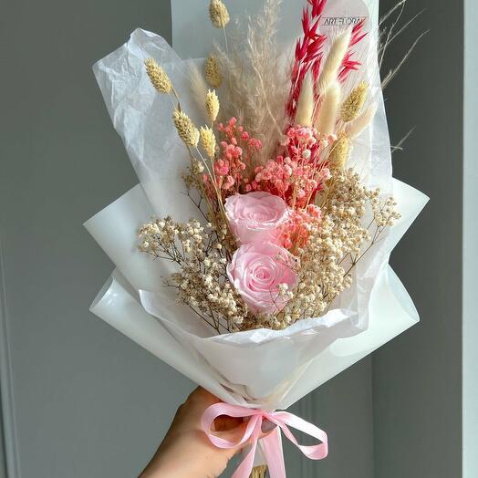 Trockenblumenstrauss "Pink"