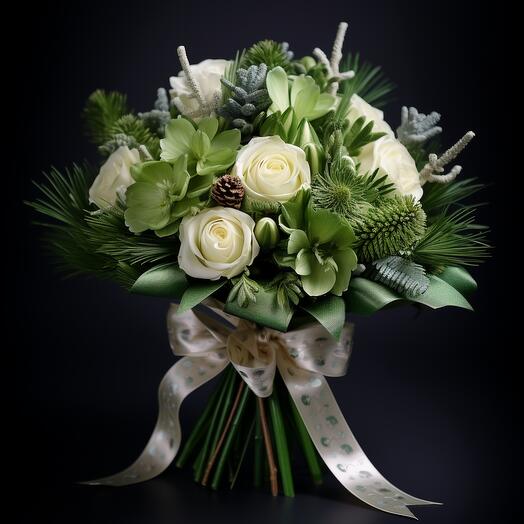 Feher Rozsak es Teli Zoldek Csokra