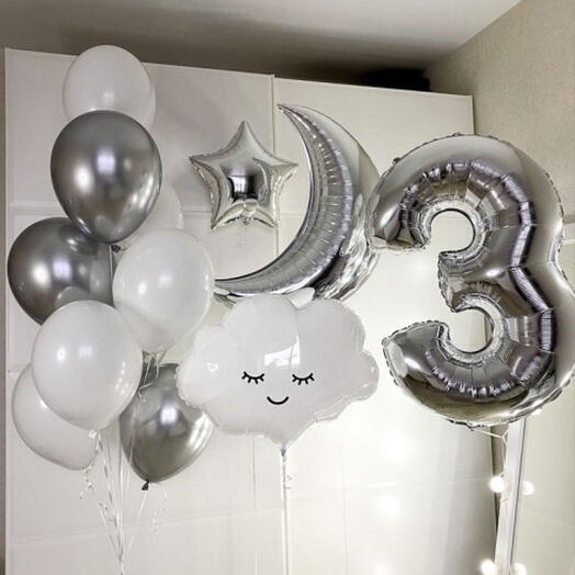 СЕТ ВОЗДУШНЫХ ШАРОВ SILVER NIGHT