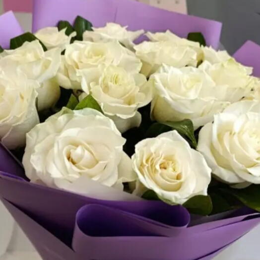 Bouquet - Rose blanche 60 cm