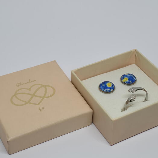 Starry Night Art Jewelry Set