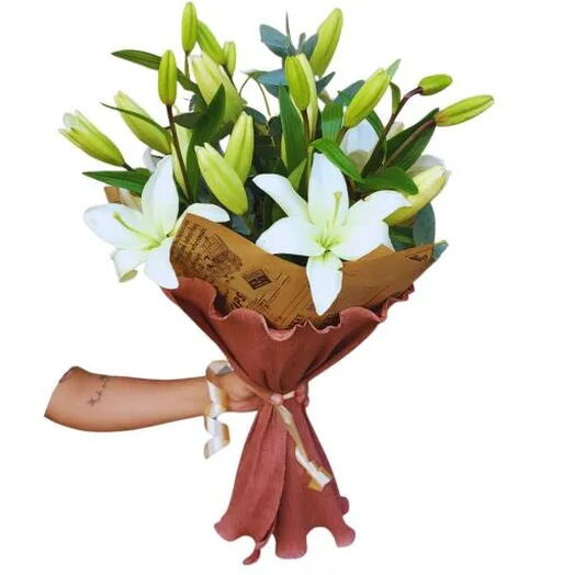 RAMO DE LIRIOS BLANCOS