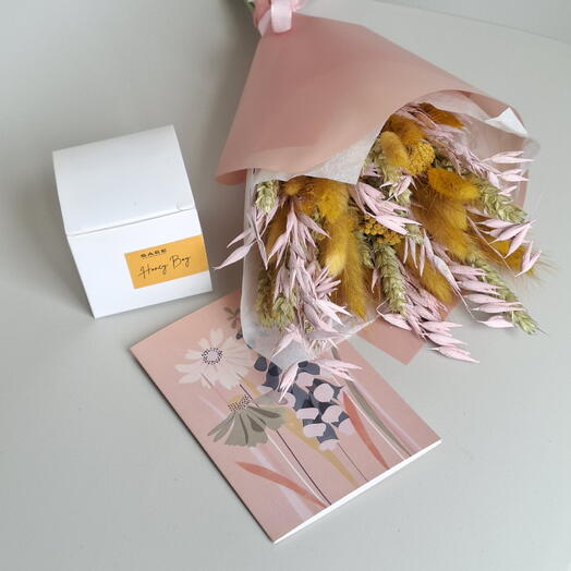 Gift Set "Bouquet dried Mix + Candle"