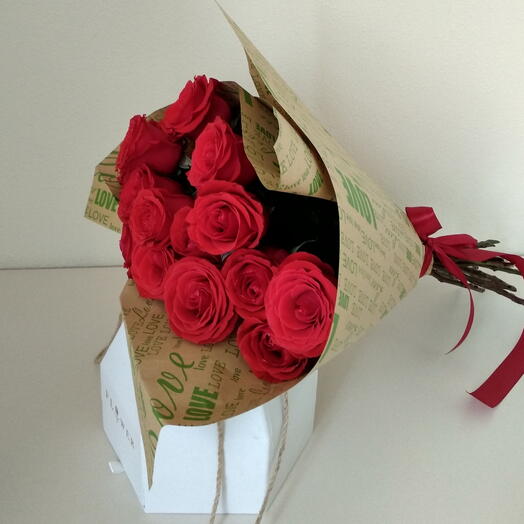 Beautiful day (15 roses, 60cm)