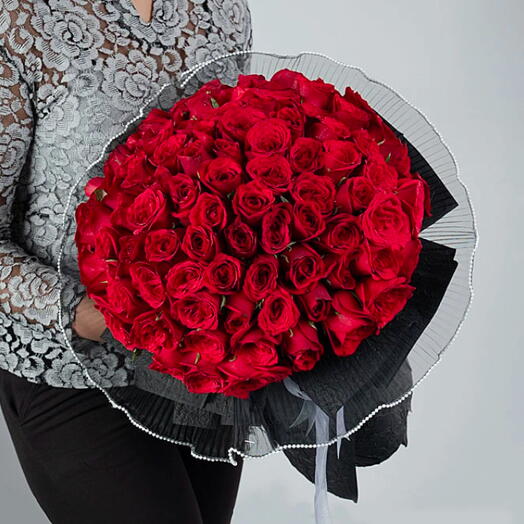 A Hundred Red Roses Bouquet