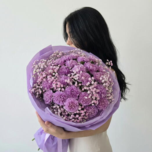 Bouquet of carnations "Lavender"