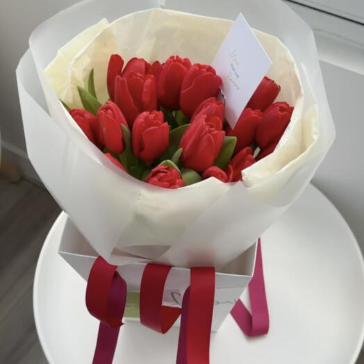 Red tulipa 15 pc