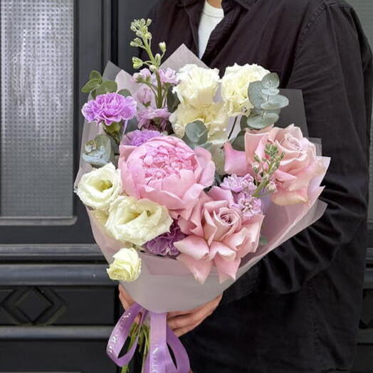 Pink Peonies, Rose, Dianthus (Medium)