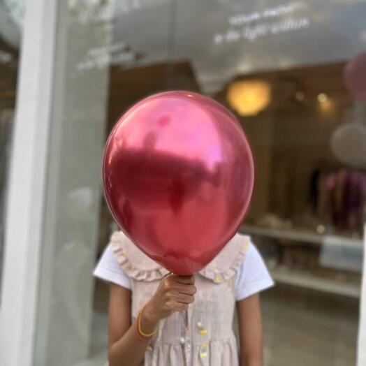Baloon latex helium red metallic