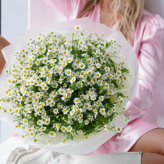 25 веток танацетума в оформлении