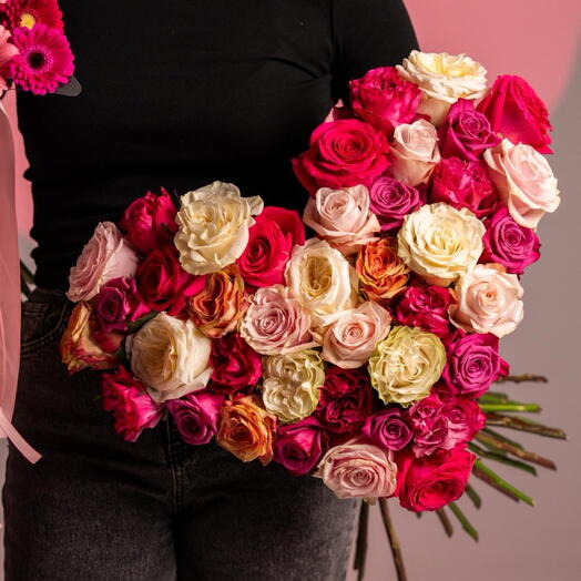 Mix roses heart