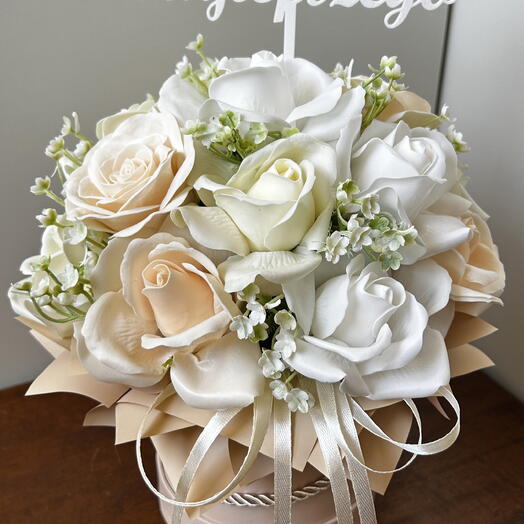 caja de flores flores de jabón ramo regalo