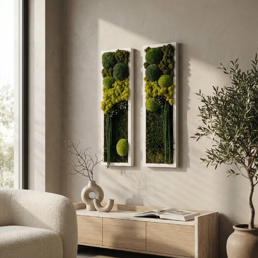 Moss Wall Art "Garupe" – Elegant Nature Accent for Contemporary Spaces