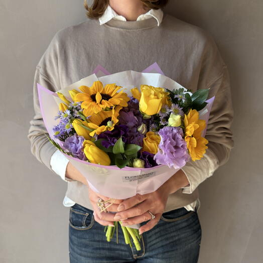 Ramo mixto amarillo/morado