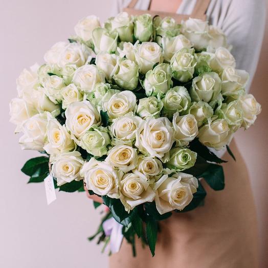 Bunch of 51 white roses