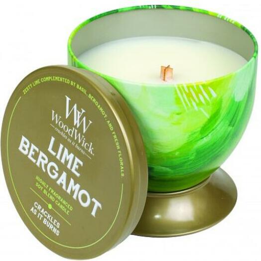Woodwick Lime Bergamot ARTISAN TIN