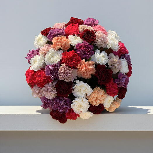 The Bouquet "The Gama of Carnations", 11 stems of flowers, -10%