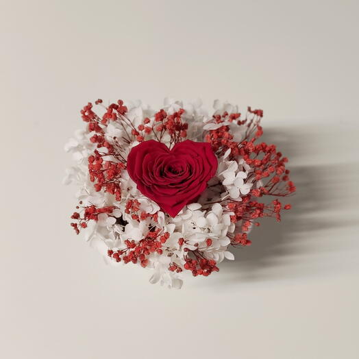 Stabilisierte Herzrose – zeitlose Eleganz