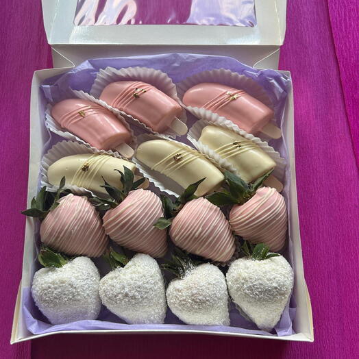 Fresas y plátanos en chocolate MIXDULCE