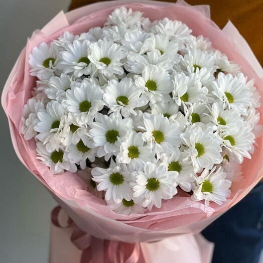 Bukiet z chryzantemy bialej