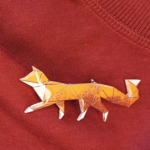 Geometry style fox Pin