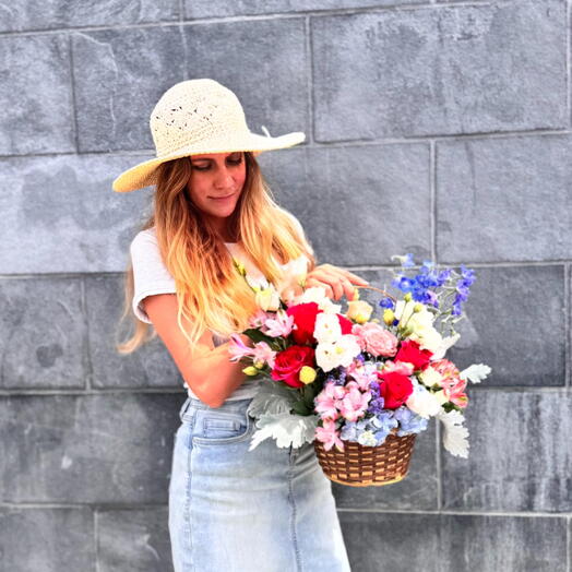 Mix Flowers in basket