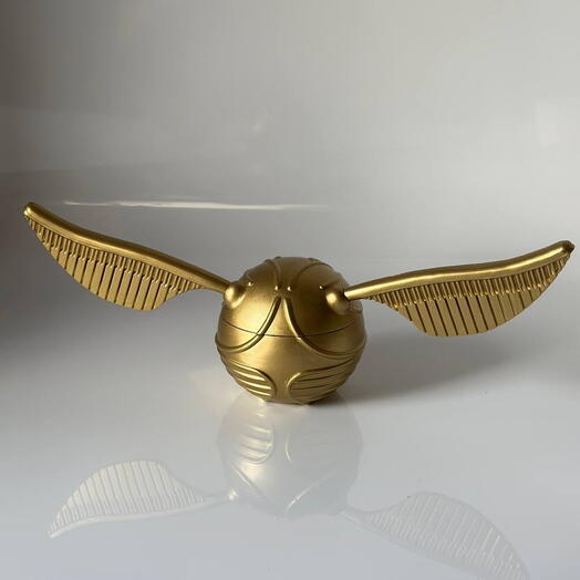 Golden Winged Sphere Decorative Candle