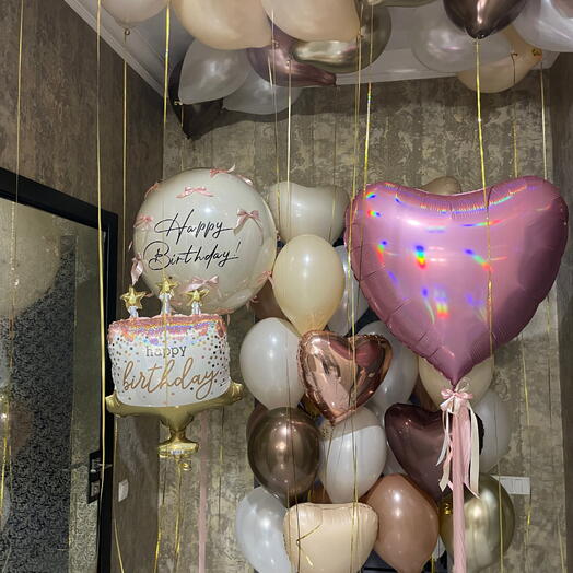 Chocolate-Pink Balloon Set