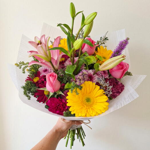 Ramo gerbera rosa 1