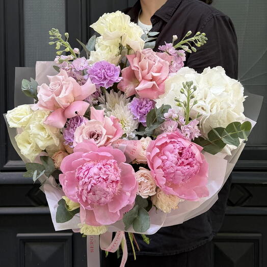 Pink Peonies, Rose, Dianthus (Big)