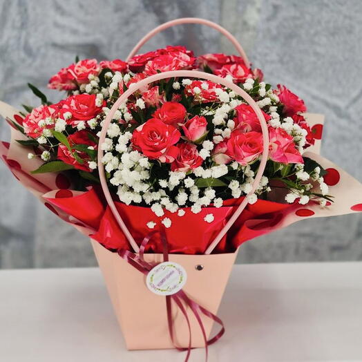 The composition "To mommy with love)" in a size S handbag
