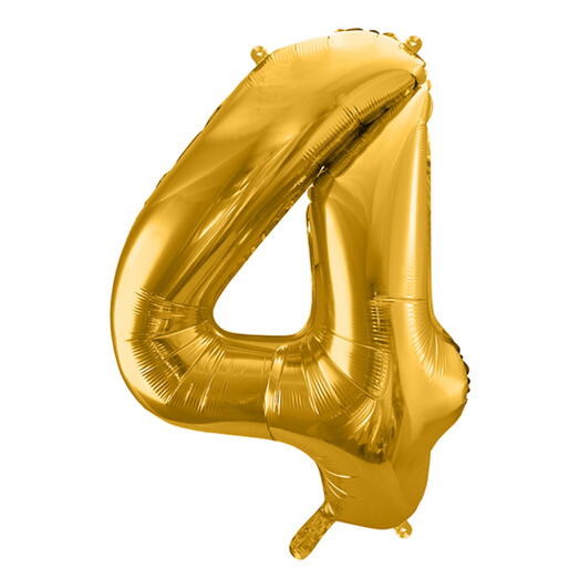 Gold foil balloon number 4