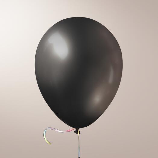 Helium balloon metallic black 12"