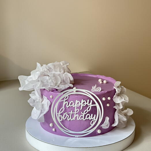 Cake with Waffle flowers (Size S)