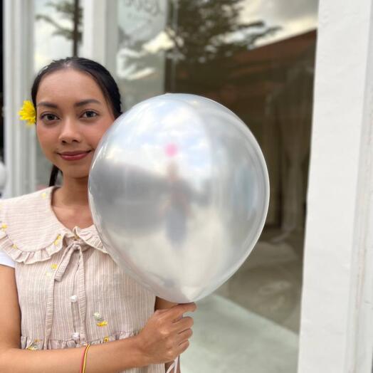 Balloon latex helium silver
