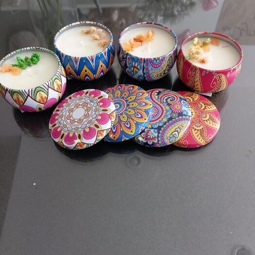 Set de 4 velas de soja (tarro pequeño)