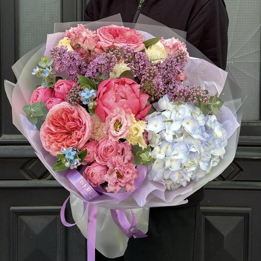 Ecuador Rose, Roses Peony Spray, Lilac (Big)