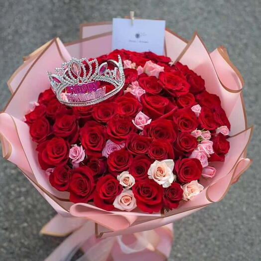 Roses Bouquet "Happy Birthday Princess"