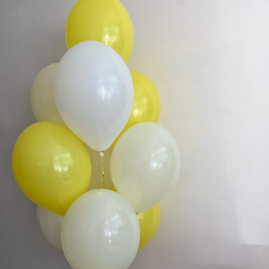 Balony żołto-białe 10szt