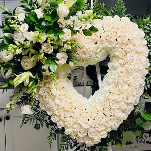 Eternal Love Heart Funeral Wreath