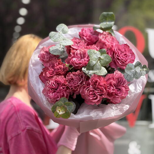 12 country blues roses and eucalyptus