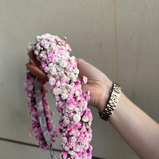 Pink plaster wreath