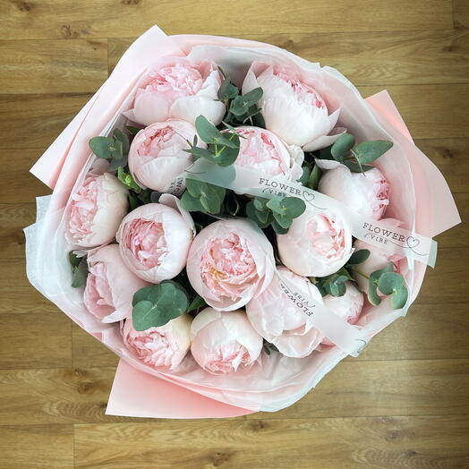 15 peonies pink white