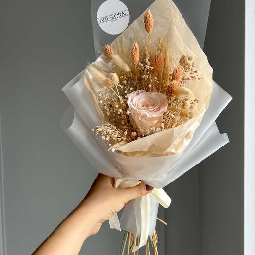 Trockenblumenstrauss „Ivory" Mini