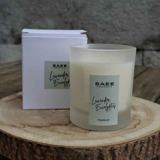 SAEE Vela artesanal aromatico " Lavander and Eucalyptus" 35h